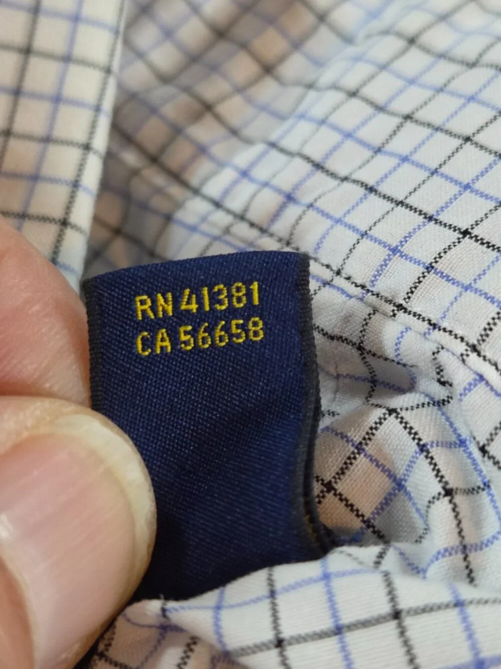 Polo Ralph Lauren Men's 15.5 34/35 Button Down Shirt Blue Gray White Cotton EUC